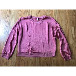 BP | Shiny Purple Rust Crop Long Sleeve Size: XS